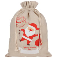 Saco de Presente Santa 30 cm x 40 cm - 6,99 �