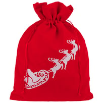 Saco de Presente Tren� Veludo 30 cm x 40 cm - 7,99 �