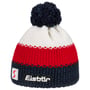 Beanie com Pompom Star by Eisbär vermelho - preto