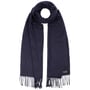 Cachecol com Franjas Uni Cashmink by Fraas azul marinho