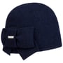 Gorro de Lã Fresada com Laço Litika by Seeberger azul marinho