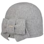 Gorro de Lã Fresada com Laço Litika by Seeberger cinzento claro