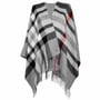 Poncho Checked Pattern by Fraas cinzento