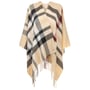 Poncho Checked Pattern by Fraas camel