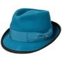 Chapéu de Feltro The Classic Wool Trilby by Lipodo azul petróleo