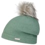 Gorro de Lã Fresada Tamisa Pompom by Seeberger verde