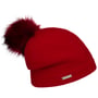Gorro de Lã Fresada Tamisa Pompom by Seeberger vermelho