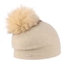 Gorro de Lã Fresada Tamisa Pompom by Seeberger aveia