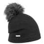 Gorro de Lã Fresada Tamisa Pompom by Seeberger preto
