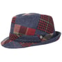 Chapéu Merino Patchwork Trilby by Lierys azul