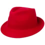 Chapéu de Feltro de Lã Uni Trilby by Lipodo vermelho