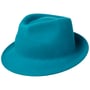 Chapéu de Feltro de Lã Uni Trilby by Lipodo azul petróleo