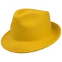 Chapéu de Feltro de Lã Uni Trilby by Lipodo amarelo