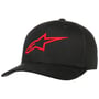 Boné Ageless Curved Flexfit by alpinestars preto - vermelho