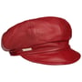 Boné Newsboy Couro by Seeberger vermelho