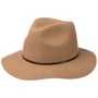 Fedora com Banda de Couro Fine Wool by Lierys bege