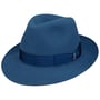 Chapéu de Pêlo Alessandria Superior by Borsalino azul manchado
