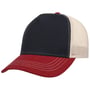 Boné Trucker Rapper Canvas azul - vermelho