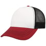 Boné Trucker Rapper Canvas branco - vermelho