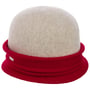 Chapéu Cloché Twotone Woolmark by Seeberger vermelho