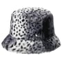Chapéu de Tecido Snowleo Fake Fur Bucket cinzento