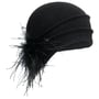 Gorro de Lã Fresada com Penas by bedacht preto