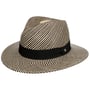 Chapéu Panamá Twotone Stripes Traveller by Lierys natureza - preto