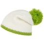 Gorro com Pompom Twotone branco - verde