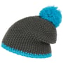 Gorro com Pompom Twotone cinzento escuro