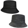 Chapéu Reversível Cord Denim Bucket by bedacht cinzento escuro