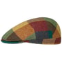 Boné Plano Herringbone Harris Tweed Colour Check verde