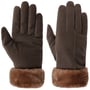 Luvas Faux Fur Cuff castanho