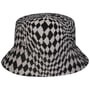 Chapéu de Tecido Warped Check Bucket by Kangol preto - cinzento