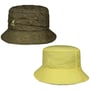 Chapéu Reversível Pucker Check Bucket by Kangol azeitona