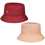 Chapéu Reversível Pucker Check Bucket by Kangol vermelho