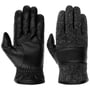 Luvas em Couro Nappa Jersey Conductive by Stetson preto - cinzento
