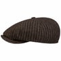 Boné Plano 8 Panel Woolen Stripe by Stetson castanho escuro