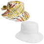 Chapéu Reversível Malu Leaves Bucket by Mayser branco