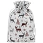 Saco de Presente Renas 29 cm x 42 cm branco