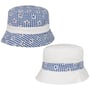 Chapéu Reversível Cotton Check Bucket by McBURN azul marinho