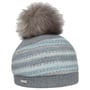 Gorro de Lã Fresada Faux Fur Pom by Seeberger azul claro