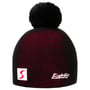 Beanie Pompon Skipool by Eisbär preto - vermelho