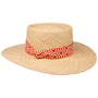 Chapéu de Palha Matelot Twotone Band by Seeberger natureza - vermelho