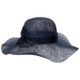 Chapéu de Palha Sinamay Wavy Brim by Seeberger azul marinho