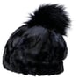Gorro com Pompom Fake Fur by Gebeana azul marinho