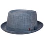 Chapéu Herringbone Pork Pie by Alfonso D’Este azul marinho