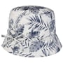 Chapéu de Tecido Allover Leaves Bucket by Lipodo branco - azul