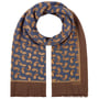 Cachecol de Lã Fine Paisley by Stetson castanho - azul