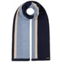 Cachecol de Lã Merino Stripes by Stetson azul - bege