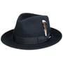 Chapéu de Lã Rosedale Fedora by Stetson azul marinho